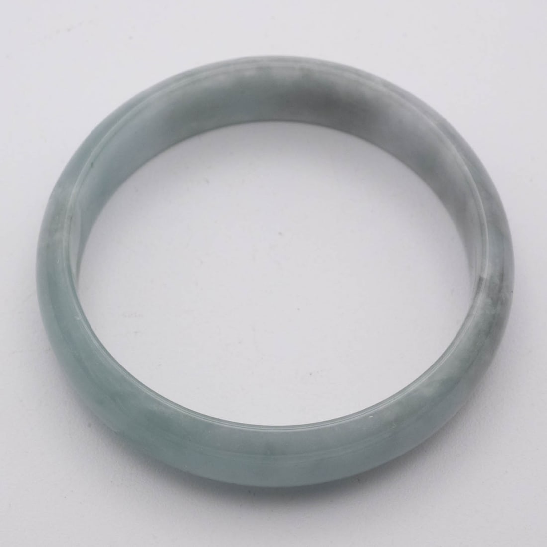 Chinese Carved Green Jade Bangle (1 of 3)