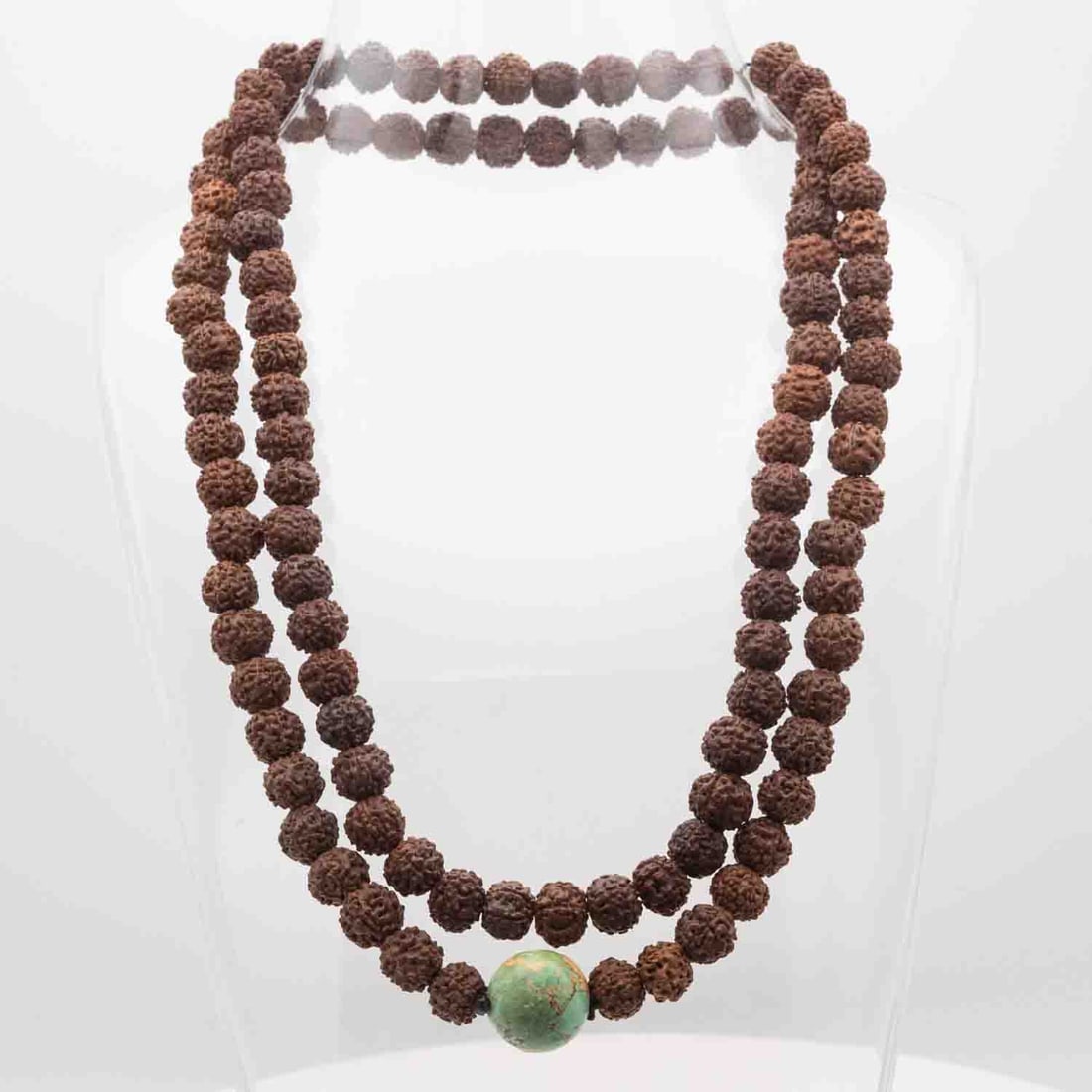 Chinese Rudraksha Buddhist Mala Necklace: Medium: Rudraksha Size: 42 inches long Age/Detail: Chinese Condition: great overall, check photo for condition reference Please view all the photos as they are part of the condition description report