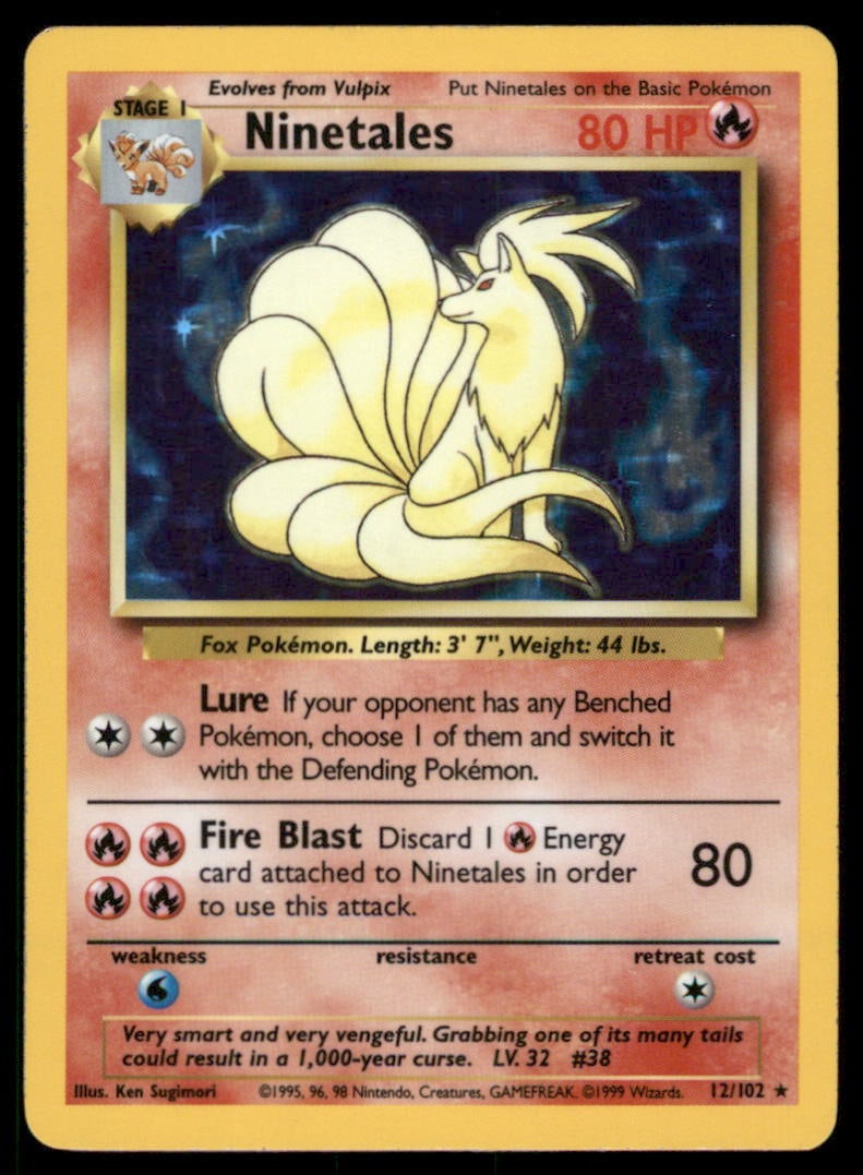 Ninetales 12/102 Holo Base Set Unlimited Pokemon Card: We offer combined shipping on multiple items. Buyers may also arrange their own shipping. LiveShipping is a separate and independent option for shipping that is NOT a part of the auction house or thei