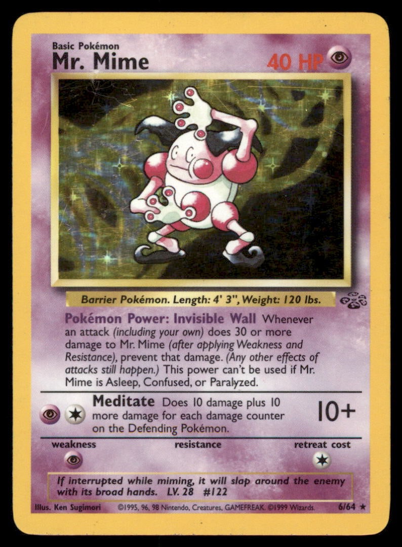 Mr. Mime 6/64 Jungle Pokemon Card Unlimited Holo: We offer combined shipping on multiple items. Buyers may also arrange their own shipping. LiveShipping is a separate and independent option for shipping that is NOT a part of the auction house or thei