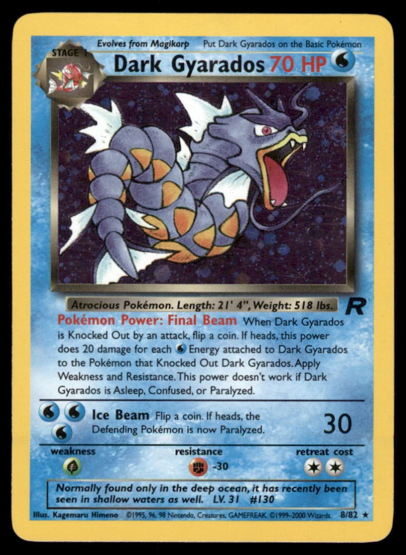 Dark Gyarados 08/82 Holo Rocket Pokemon Card: We offer combined shipping on multiple items. Buyers may also arrange their own shipping. LiveShipping is a separate and independent option for shipping that is NOT a part of the auction house or thei