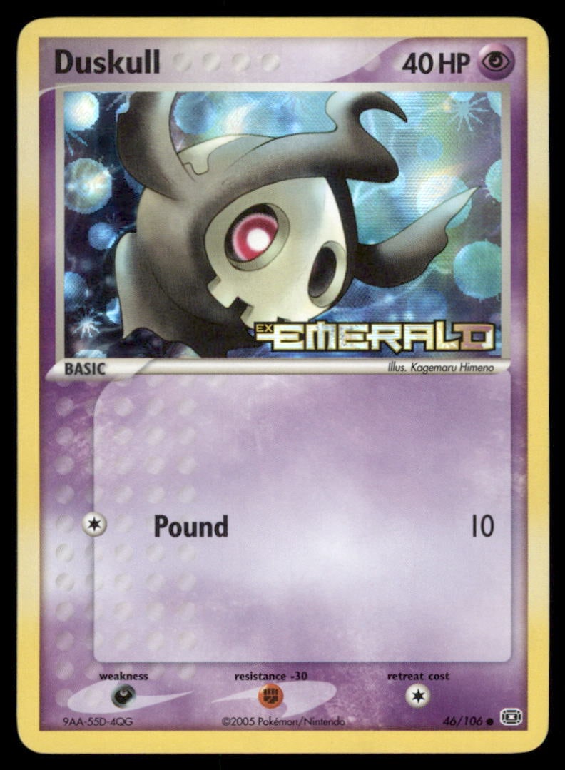 Duskull 46/106 Emerald Pokemon Card Reverse Holo: We offer combined shipping on multiple items. Buyers may also arrange their own shipping. LiveShipping is a separate and independent option for shipping that is NOT a part of the auction house or thei