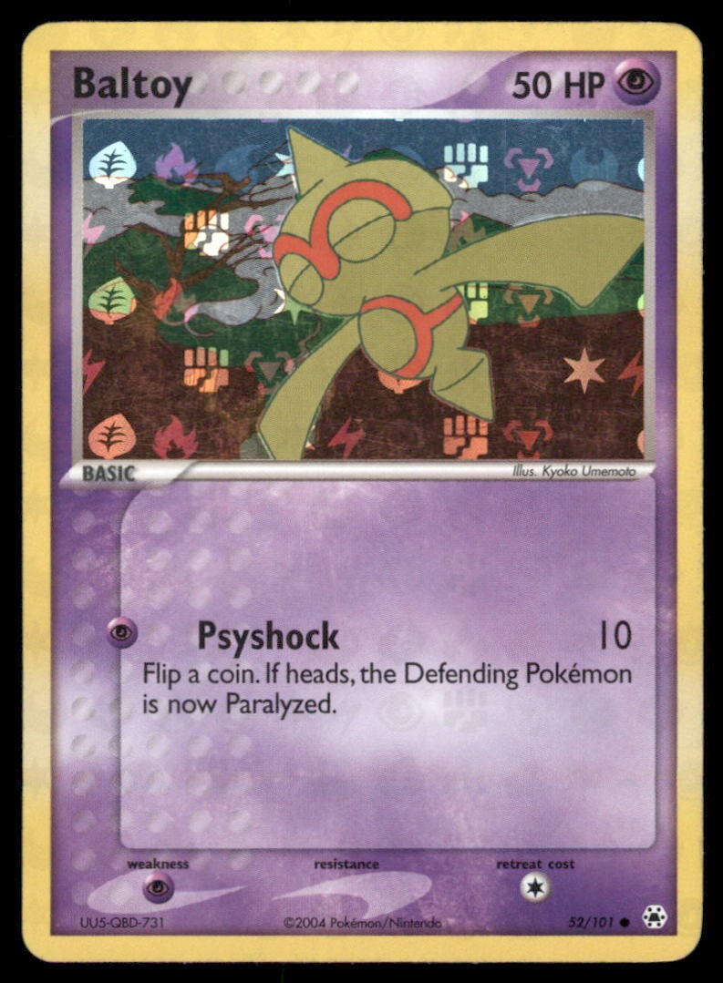 Baltoy 52/101 Hidden Legends Pokemon Card Reverse Holo: We offer combined shipping on multiple items. Buyers may also arrange their own shipping. LiveShipping is a separate and independent option for shipping that is NOT a part of the auction house or thei