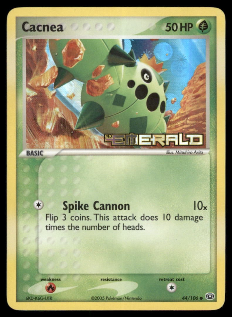 Cacnea 44/106 Emerald Pokemon Card Reverse Holo: We offer combined shipping on multiple items. Buyers may also arrange their own shipping. LiveShipping is a separate and independent option for shipping that is NOT a part of the auction house or thei