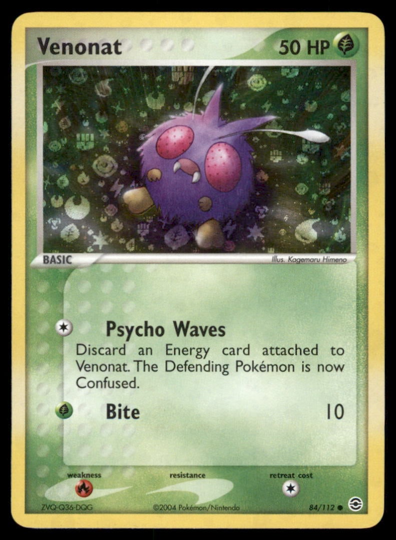 Venonat 84/112 FireRed & LeafGreen Pokemon Card Reverse Holo: We offer combined shipping on multiple items. Buyers may also arrange their own shipping. LiveShipping is a separate and independent option for shipping that is NOT a part of the auction house or thei