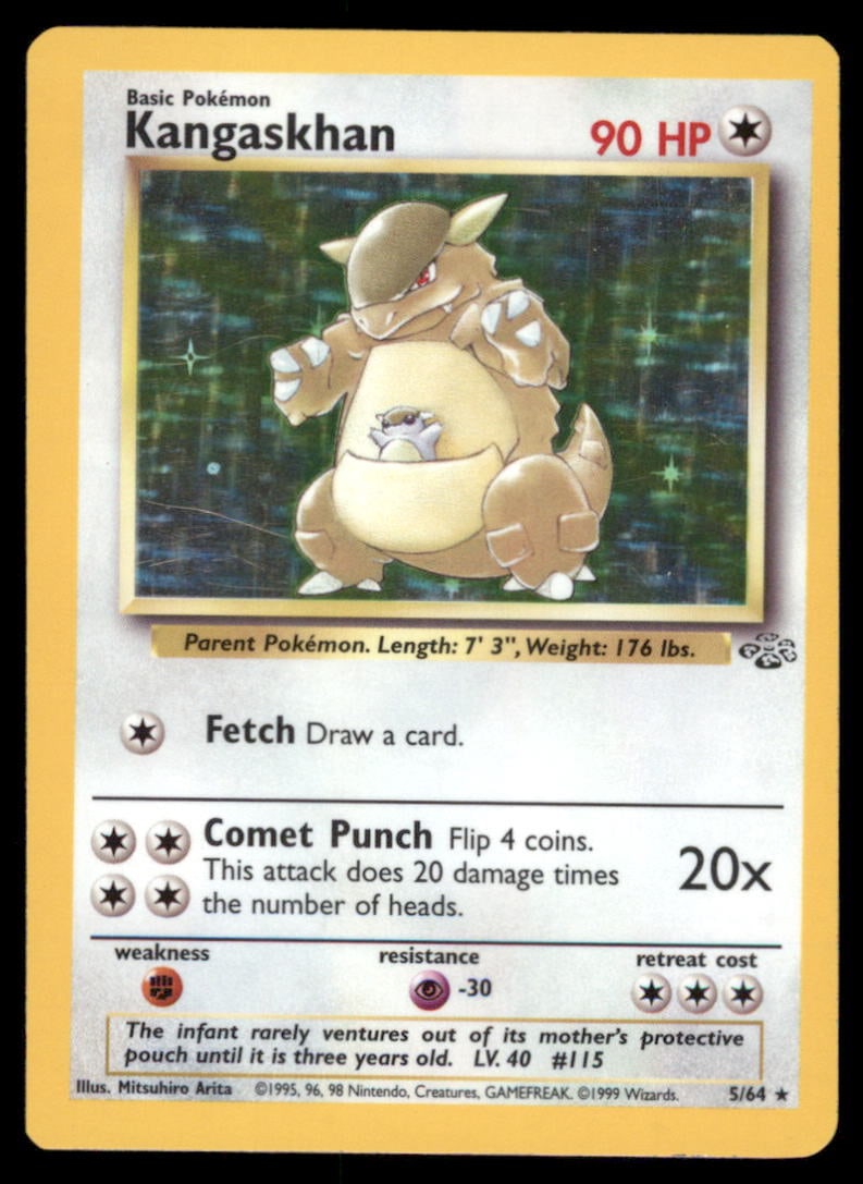 Kangaskhan 5/64 Jungle Pokemon Card Unlimited Holo: We offer combined shipping on multiple items. Buyers may also arrange their own shipping. LiveShipping is a separate and independent option for shipping that is NOT a part of the auction house or thei