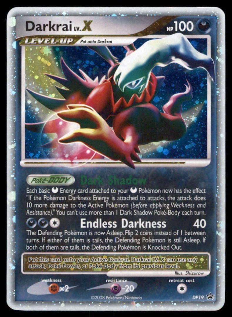 Darkrai LV.X DP19 Holo Diamond and Pearl Promos Pokemon Card: We offer combined shipping on multiple items. Buyers may also arrange their own shipping. LiveShipping is a separate and independent option for shipping that is NOT a part of the auction house or thei