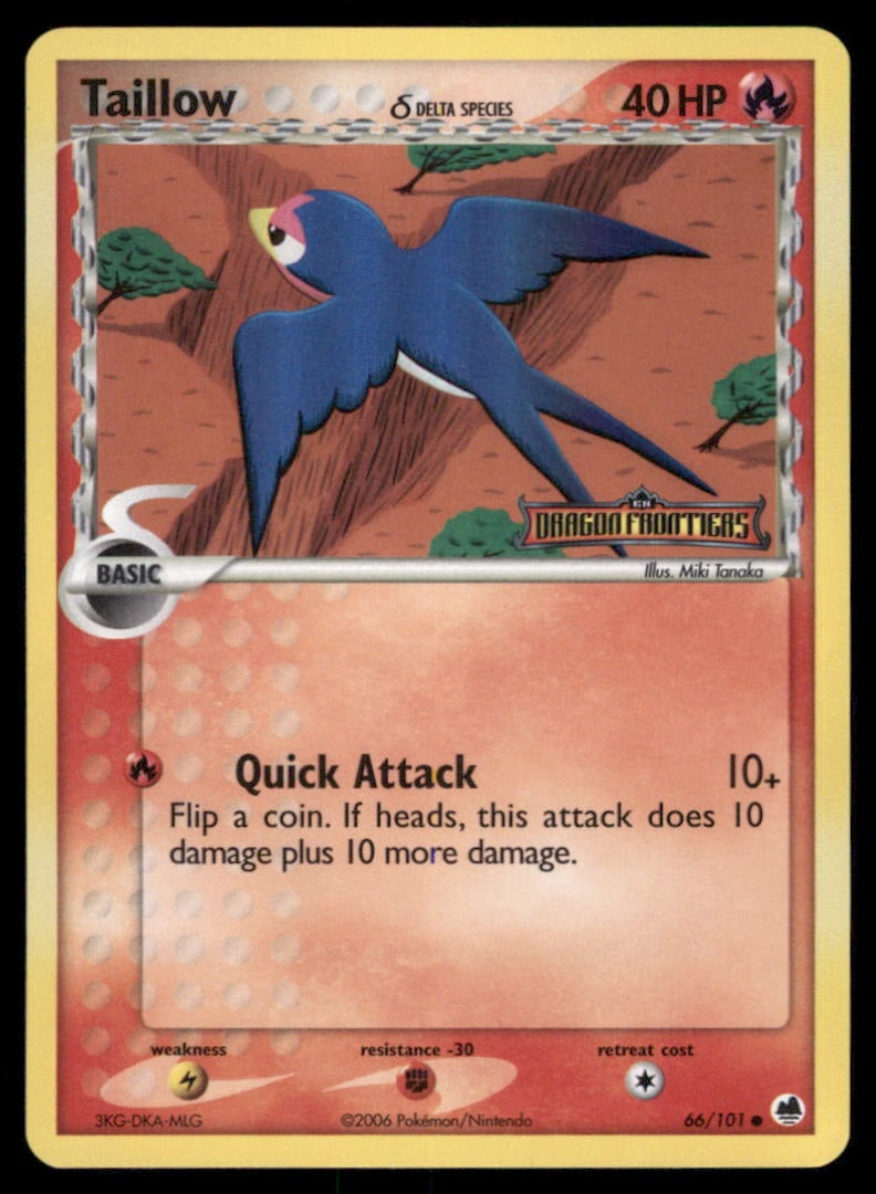 Taillow 66/101 Dragon Frontiers Pokemon Card Reverse Holo: We offer combined shipping on multiple items. Buyers may also arrange their own shipping. LiveShipping is a separate and independent option for shipping that is NOT a part of the auction house or thei
