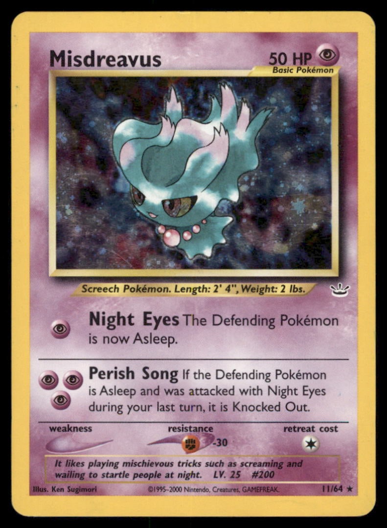 Misdreavus 11/64 Neo Revelation Pokemon Card Unlimited Holo: We offer combined shipping on multiple items. Buyers may also arrange their own shipping. LiveShipping is a separate and independent option for shipping that is NOT a part of the auction house or thei