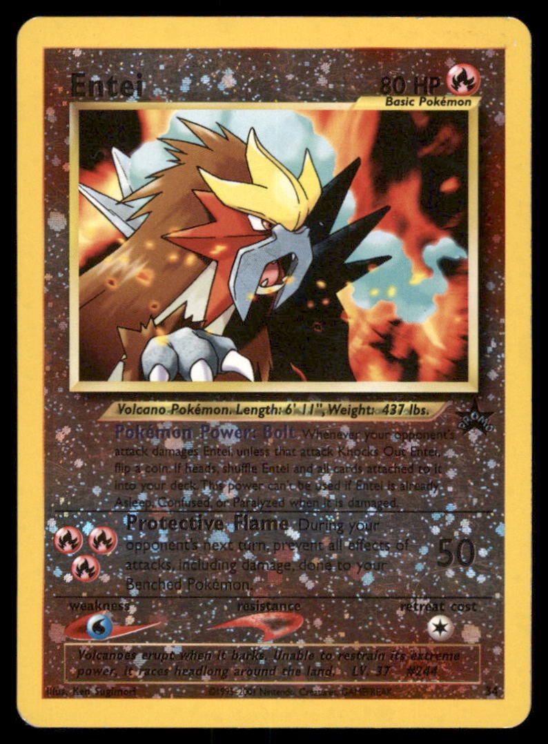 Entei 34 Wizards Black Star Promos Pokemon Card Reverse Holo: We offer combined shipping on multiple items. Buyers may also arrange their own shipping. LiveShipping is a separate and independent option for shipping that is NOT a part of the auction house or thei