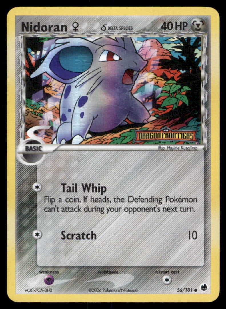 Nidoran F 56/101 Dragon Frontiers Pokemon Card: We offer combined shipping on multiple items. Buyers may also arrange their own shipping. LiveShipping is a separate and independent option for shipping that is NOT a part of the auction house or thei