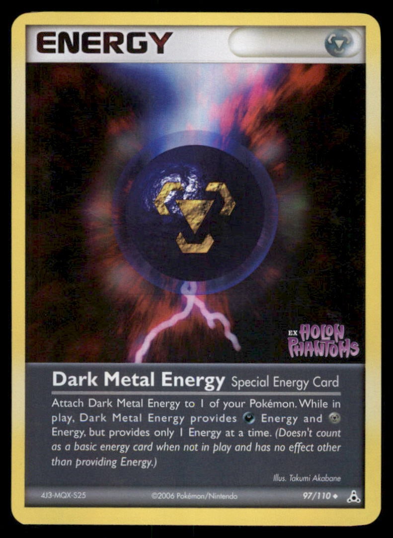 Dark Metal Energy 97/110 Holon Phantoms Pokemon Card Reverse Holo: We offer combined shipping on multiple items. Buyers may also arrange their own shipping. LiveShipping is a separate and independent option for shipping that is NOT a part of the auction house or thei
