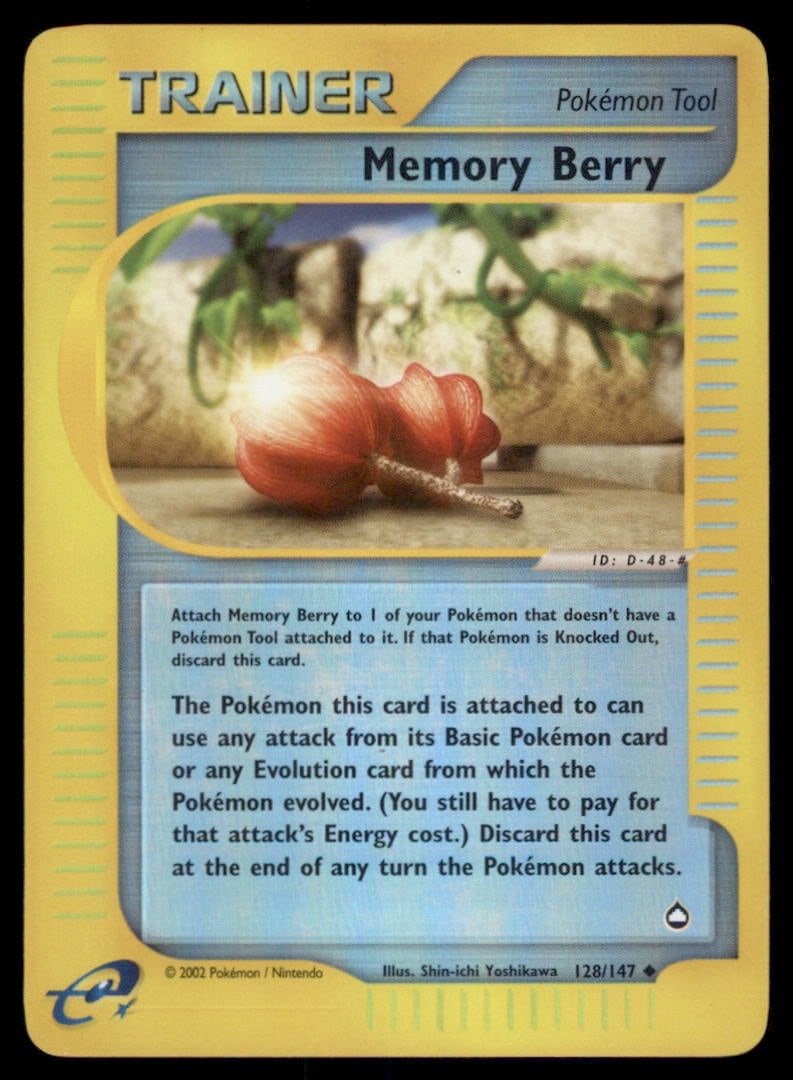 Memory Berry 128/147 Aquapolis Pokemon Card Reverse Holo: We offer combined shipping on multiple items. Buyers may also arrange their own shipping. LiveShipping is a separate and independent option for shipping that is NOT a part of the auction house or thei