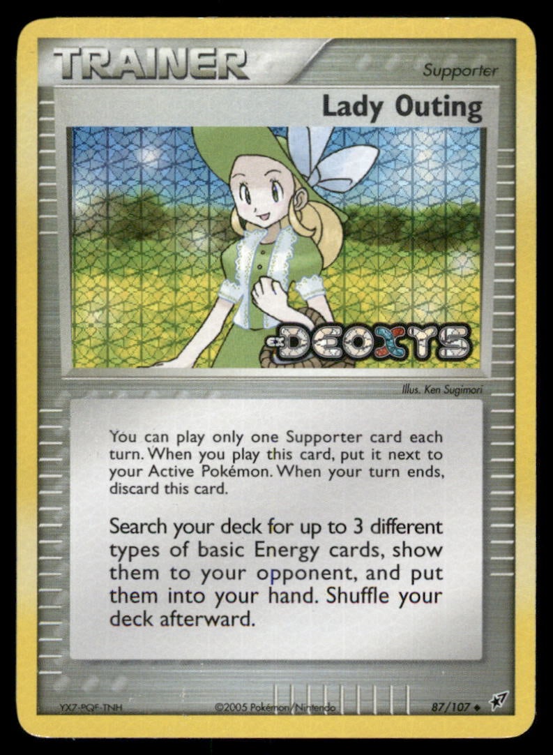 Lady Outing 87/107 Deoxys Pokemon Card Reverse Holo: We offer combined shipping on multiple items. Buyers may also arrange their own shipping. LiveShipping is a separate and independent option for shipping that is NOT a part of the auction house or thei