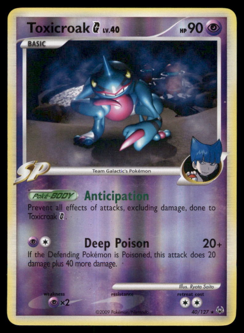 Toxicroak G 40/127 Platinum Pokemon Card Reverse Holo: We offer combined shipping on multiple items. Buyers may also arrange their own shipping. LiveShipping is a separate and independent option for shipping that is NOT a part of the auction house or thei