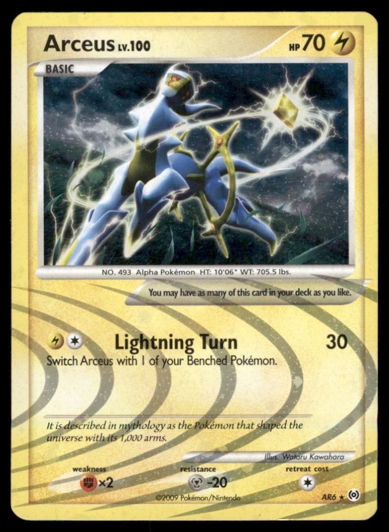 Arceus (AR6) AR6 Holo Arceus Pokemon Card: We offer combined shipping on multiple items. Buyers may also arrange their own shipping. LiveShipping is a separate and independent option for shipping that is NOT a part of the auction house or thei