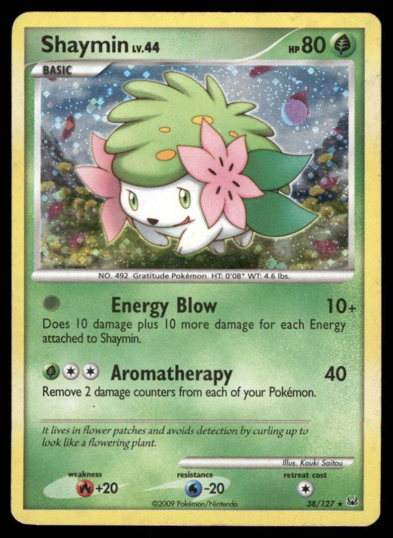 Shaymin (DPPt Platinum) 38/127 Holo Deck Exclusives Pokemon Card: We offer combined shipping on multiple items. Buyers may also arrange their own shipping. LiveShipping is a separate and independent option for shipping that is NOT a part of the auction house or thei