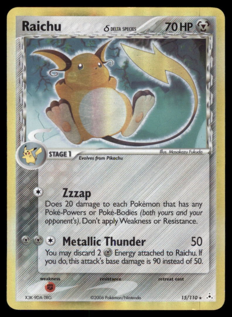 Raichu 15/110 Holon Phantoms Pokemon Card Holo: We offer combined shipping on multiple items. Buyers may also arrange their own shipping. LiveShipping is a separate and independent option for shipping that is NOT a part of the auction house or thei