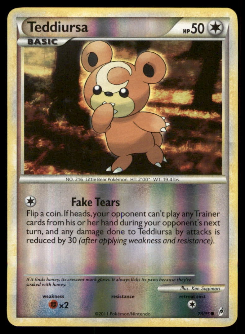 Teddiursa 73/95 Call of Legends Pokemon Card Reverse Holo: We offer combined shipping on multiple items. Buyers may also arrange their own shipping. LiveShipping is a separate and independent option for shipping that is NOT a part of the auction house or thei
