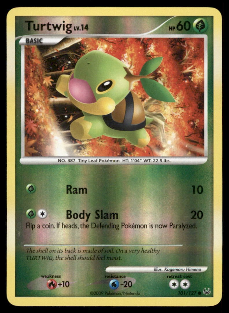 Turtwig 101/127 Platinum Pokemon Card Reverse Holo: We offer combined shipping on multiple items. Buyers may also arrange their own shipping. LiveShipping is a separate and independent option for shipping that is NOT a part of the auction house or thei