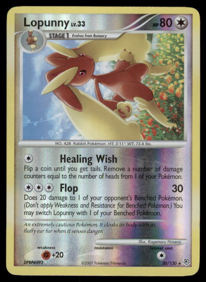 Lopunny 30/130 Diamond & Pearl Pokemon Card Reverse Holo: We offer combined shipping on multiple items. Buyers may also arrange their own shipping. LiveShipping is a separate and independent option for shipping that is NOT a part of the auction house or thei