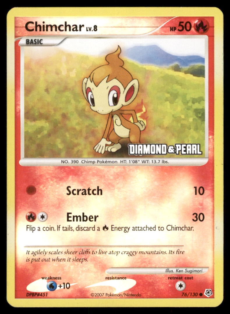 Chimchar 076/130 Burger King Pokemon Card Reverse Holo: We offer combined shipping on multiple items. Buyers may also arrange their own shipping. LiveShipping is a separate and independent option for shipping that is NOT a part of the auction house or thei