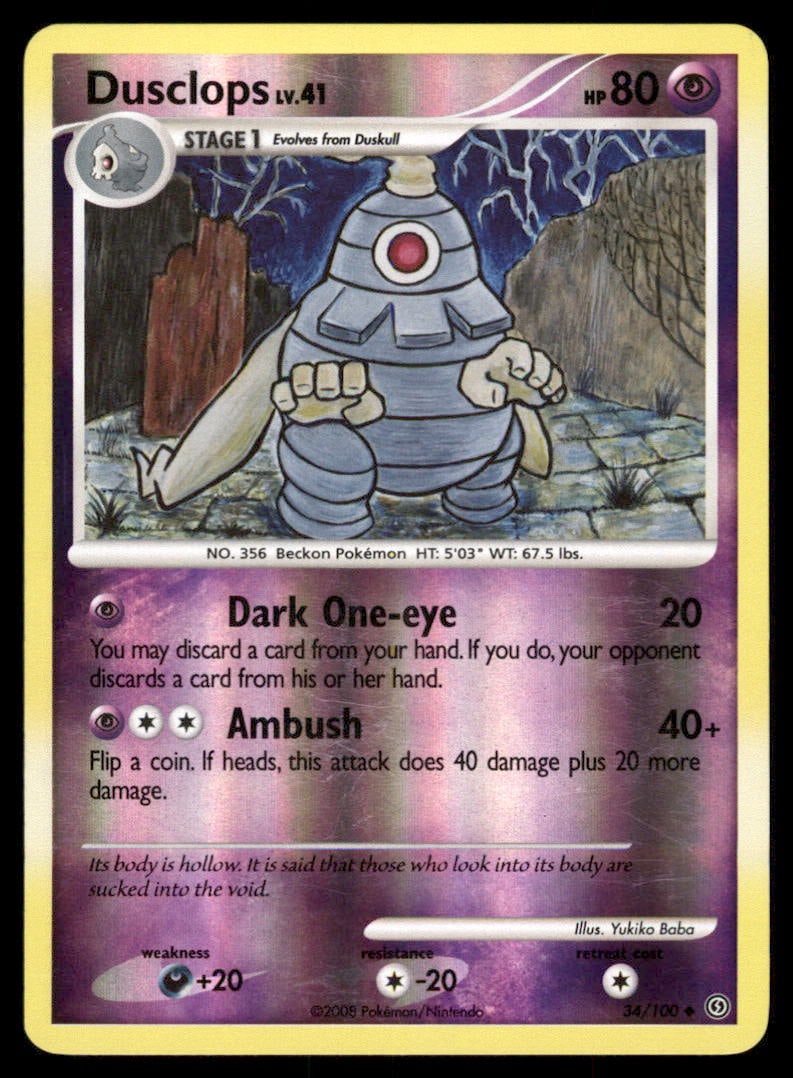 Dusclops 34/100 Stormfront Pokemon Card Reverse Holo: We offer combined shipping on multiple items. Buyers may also arrange their own shipping. LiveShipping is a separate and independent option for shipping that is NOT a part of the auction house or thei