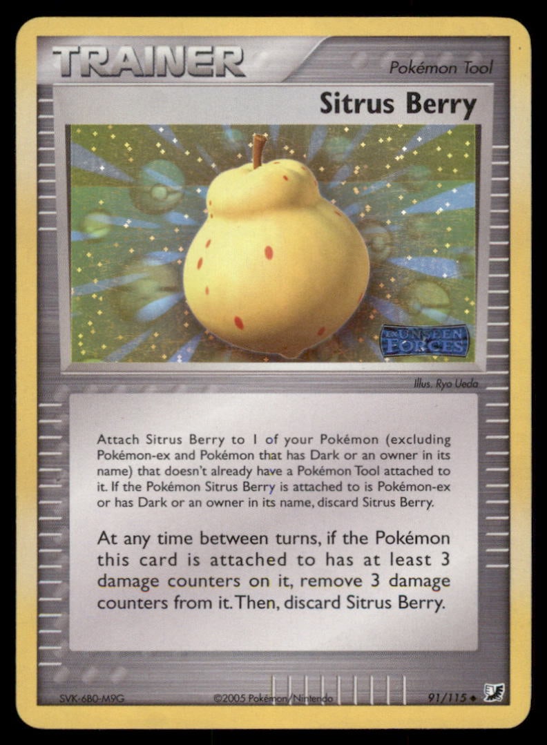 Sitrus Berry 91/115 Unseen Forces Pokemon Card Reverse Holo (1 of 2)
