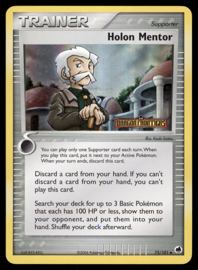 Holon Mentor 75/101 Dragon Frontiers Pokemon Card Reverse Holo: We offer combined shipping on multiple items. Buyers may also arrange their own shipping. LiveShipping is a separate and independent option for shipping that is NOT a part of the auction house or thei