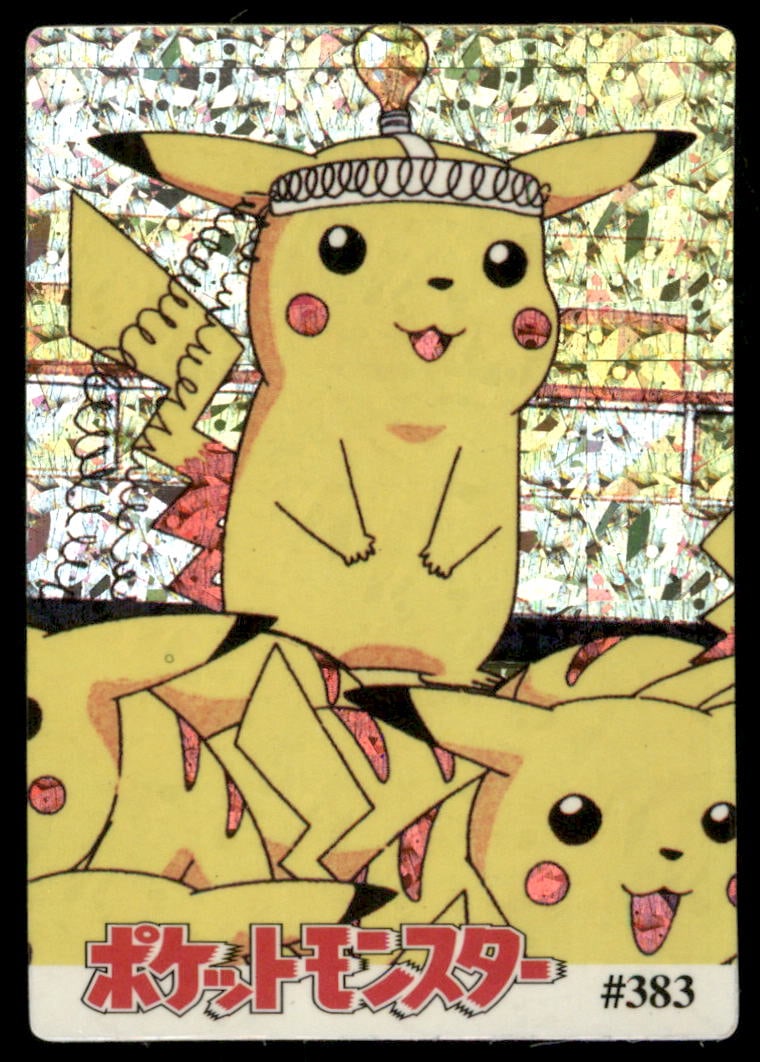 Pikachu Group Japanese Sticker Holo Prism Card Pokemon #383: We offer combined shipping on multiple items. Buyers may also arrange their own shipping. LiveShipping is a separate and independent option for shipping that is NOT a part of the auction house or thei