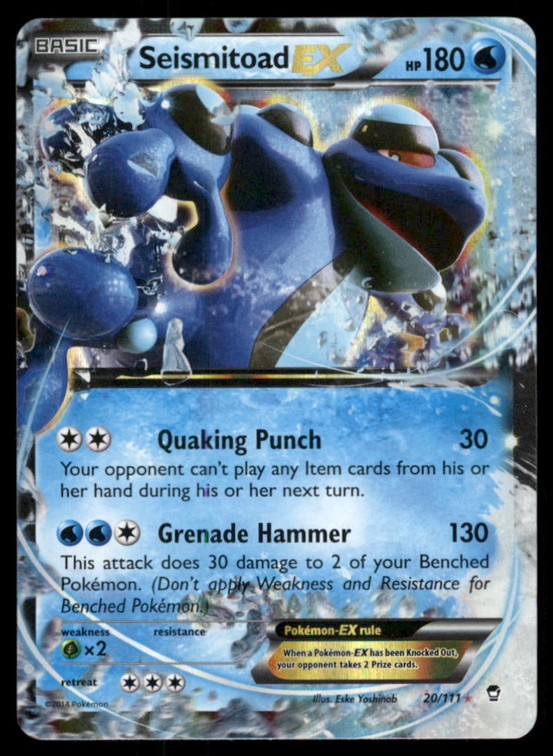 Seismitoad EX 20/111 Holo Furious Fists Pokemon Card: We offer combined shipping on multiple items. Buyers may also arrange their own shipping. LiveShipping is a separate and independent option for shipping that is NOT a part of the auction house or thei