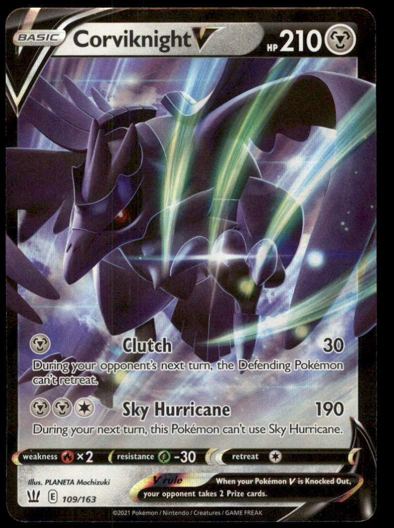 Corviknight V 109/163 Holo Battle Styles Pokemon Card: We offer combined shipping on multiple items. Buyers may also arrange their own shipping. LiveShipping is a separate and independent option for shipping that is NOT a part of the auction house or thei