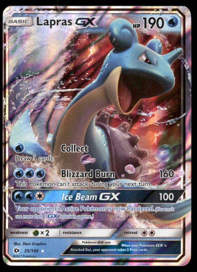 Lapras GX 35/149 Holo SM Base Set Pokemon Card: We offer combined shipping on multiple items. Buyers may also arrange their own shipping. LiveShipping is a separate and independent option for shipping that is NOT a part of the auction house or thei