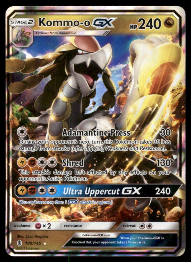 Kommo-o GX 100/145 Holo Guardians Rising Pokemon Card: We offer combined shipping on multiple items. Buyers may also arrange their own shipping. LiveShipping is a separate and independent option for shipping that is NOT a part of the auction house or thei
