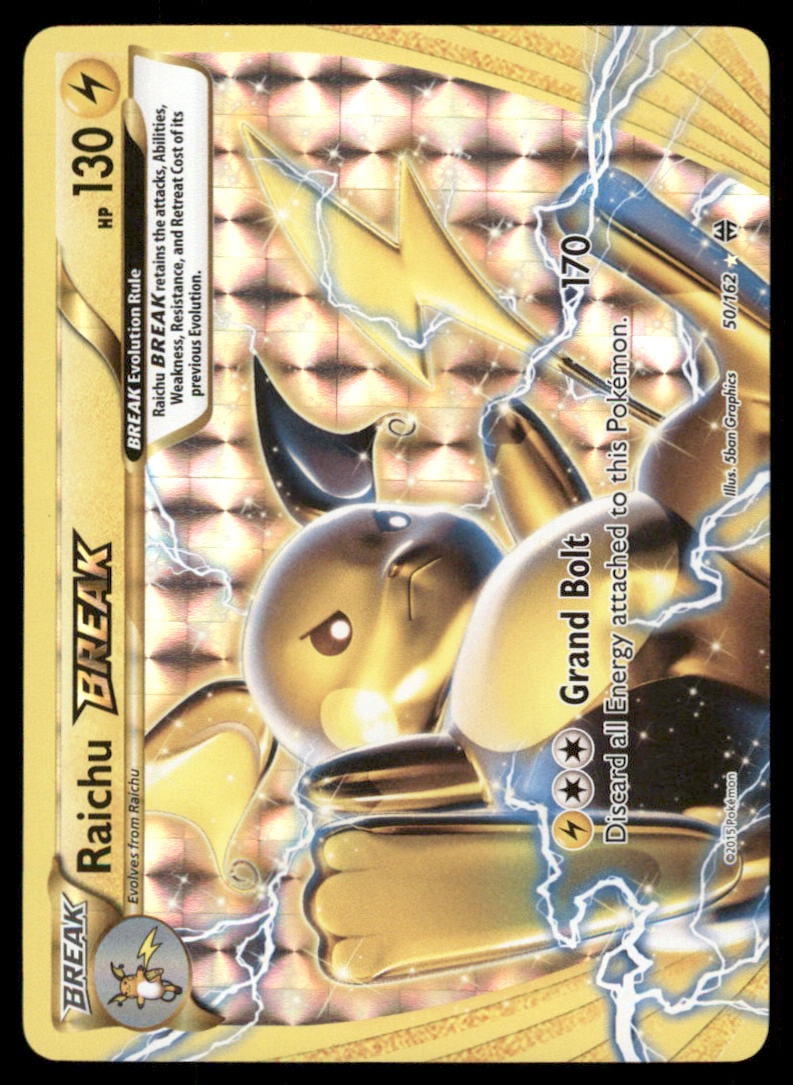Raichu BREAK 50/162 BREAKthrough Pokemon Card Holo: We offer combined shipping on multiple items. Buyers may also arrange their own shipping. LiveShipping is a separate and independent option for shipping that is NOT a part of the auction house or thei