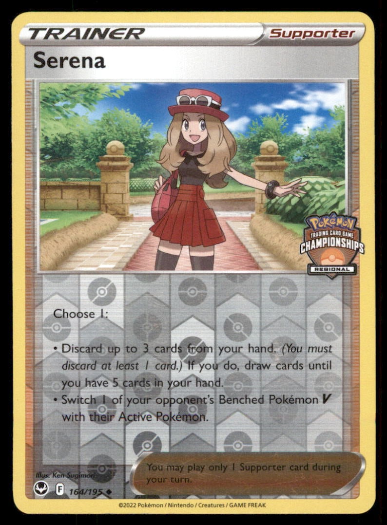 Serena Regional Championships 164/195 Pokemon Card Reverse Holo: We offer combined shipping on multiple items. Buyers may also arrange their own shipping. LiveShipping is a separate and independent option for shipping that is NOT a part of the auction house or thei