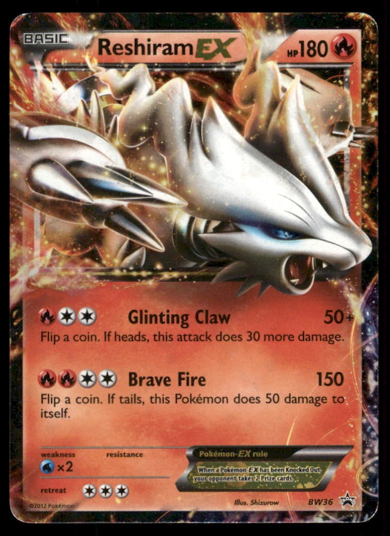 Reshiram EX BW36 Holo Black And White Promo Pokemon Card: We offer combined shipping on multiple items. Buyers may also arrange their own shipping. LiveShipping is a separate and independent option for shipping that is NOT a part of the auction house or thei