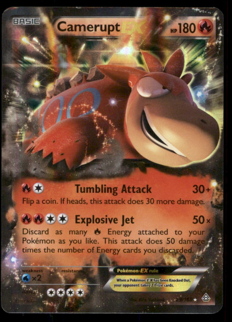 Camerupt EX 29/160 Holo Primal Clash Pokemon Card: We offer combined shipping on multiple items. Buyers may also arrange their own shipping. LiveShipping is a separate and independent option for shipping that is NOT a part of the auction house or thei
