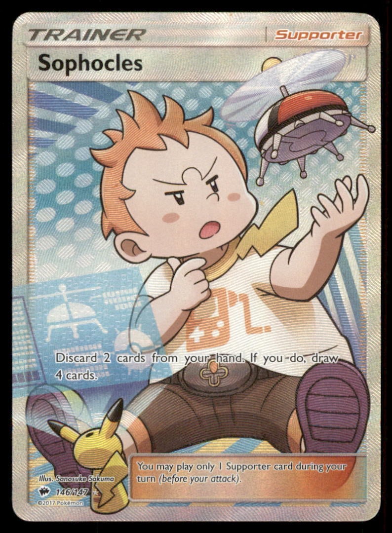 Sophocles 146/147 Burning Shadows Pokemon Card Holo: We offer combined shipping on multiple items. Buyers may also arrange their own shipping. LiveShipping is a separate and independent option for shipping that is NOT a part of the auction house or thei