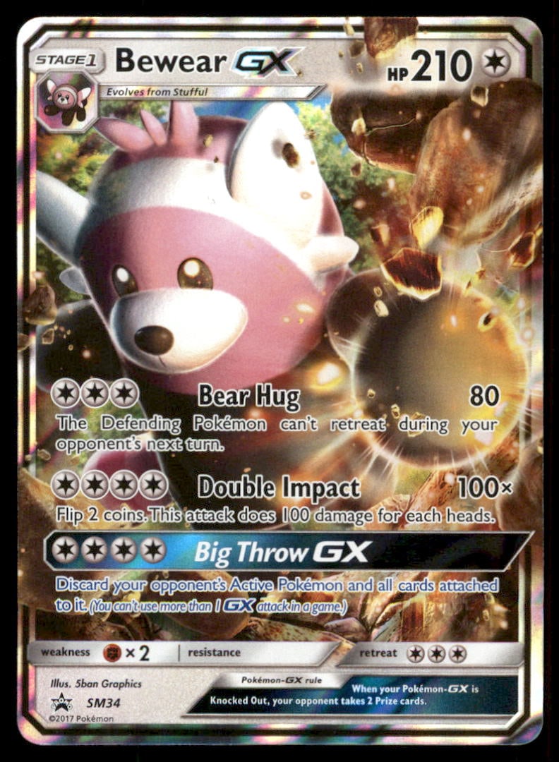 Bewear GX - SM34 Holo Sun & Moon Promo Pokemon Card: We offer combined shipping on multiple items. Buyers may also arrange their own shipping. LiveShipping is a separate and independent option for shipping that is NOT a part of the auction house or thei