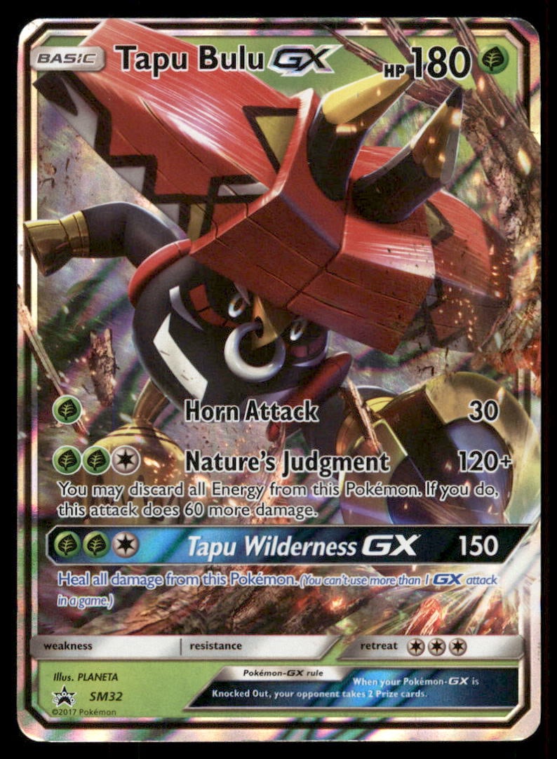 Tapu Bulu GX - SM32 Holo Sun & Moon Promo Pokemon Card: We offer combined shipping on multiple items. Buyers may also arrange their own shipping. LiveShipping is a separate and independent option for shipping that is NOT a part of the auction house or thei