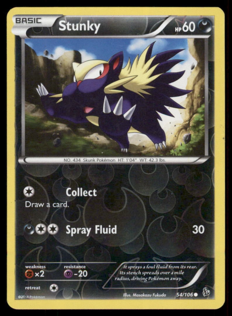 Stunky 54/106 Flashfire Pokemon Card: We offer combined shipping on multiple items. Buyers may also arrange their own shipping. LiveShipping is a separate and independent option for shipping that is NOT a part of the auction house or thei