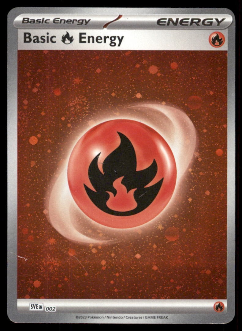 Basic Fire Energy 002 SVE: Scarlet & Violet Energies Pokemon Card Holo: We offer combined shipping on multiple items. Buyers may also arrange their own shipping. LiveShipping is a separate and independent option for shipping that is NOT a part of the auction house or thei
