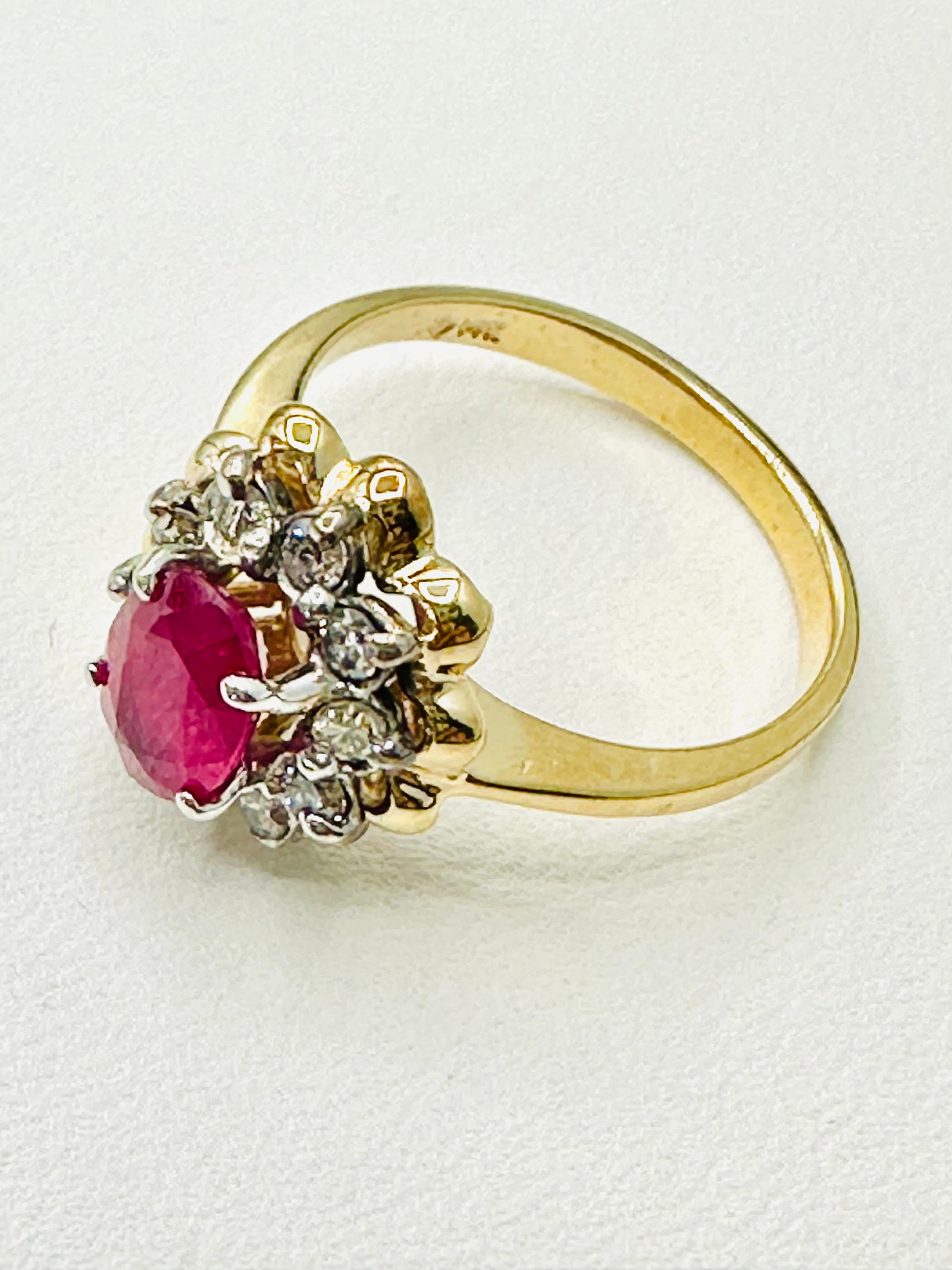 Natural Diamond and Ruby Ring, # 2417 - 2
