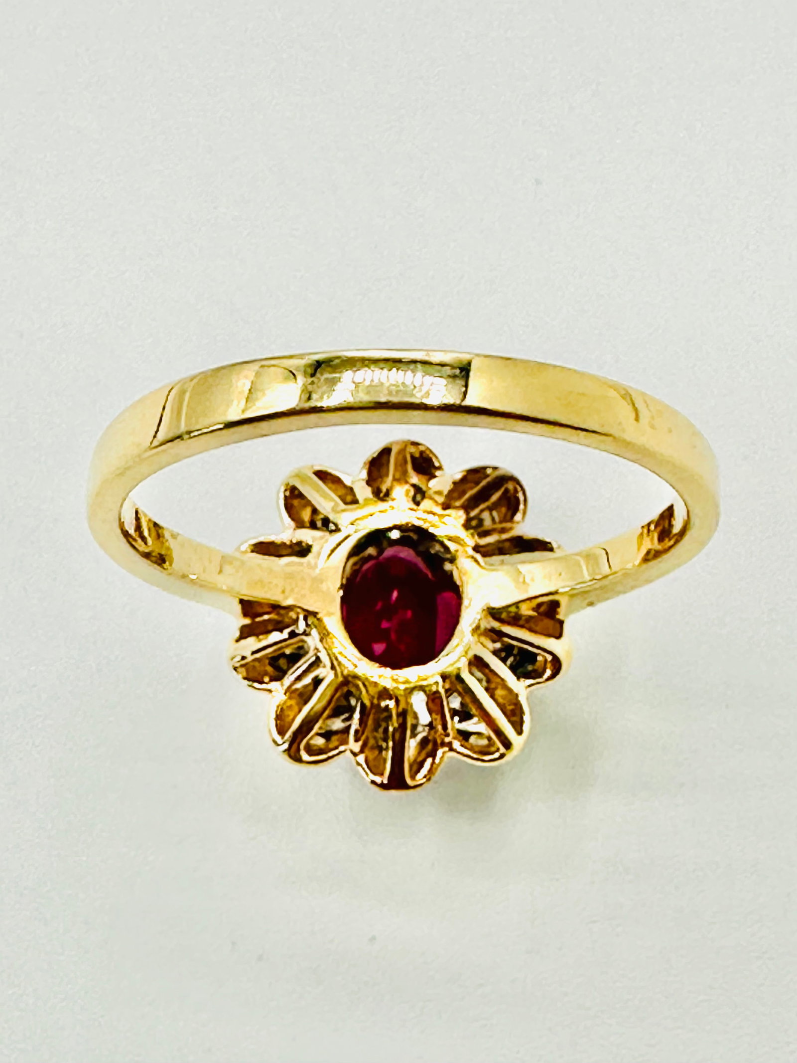 Natural Diamond and Ruby Ring, # 2417 - 3