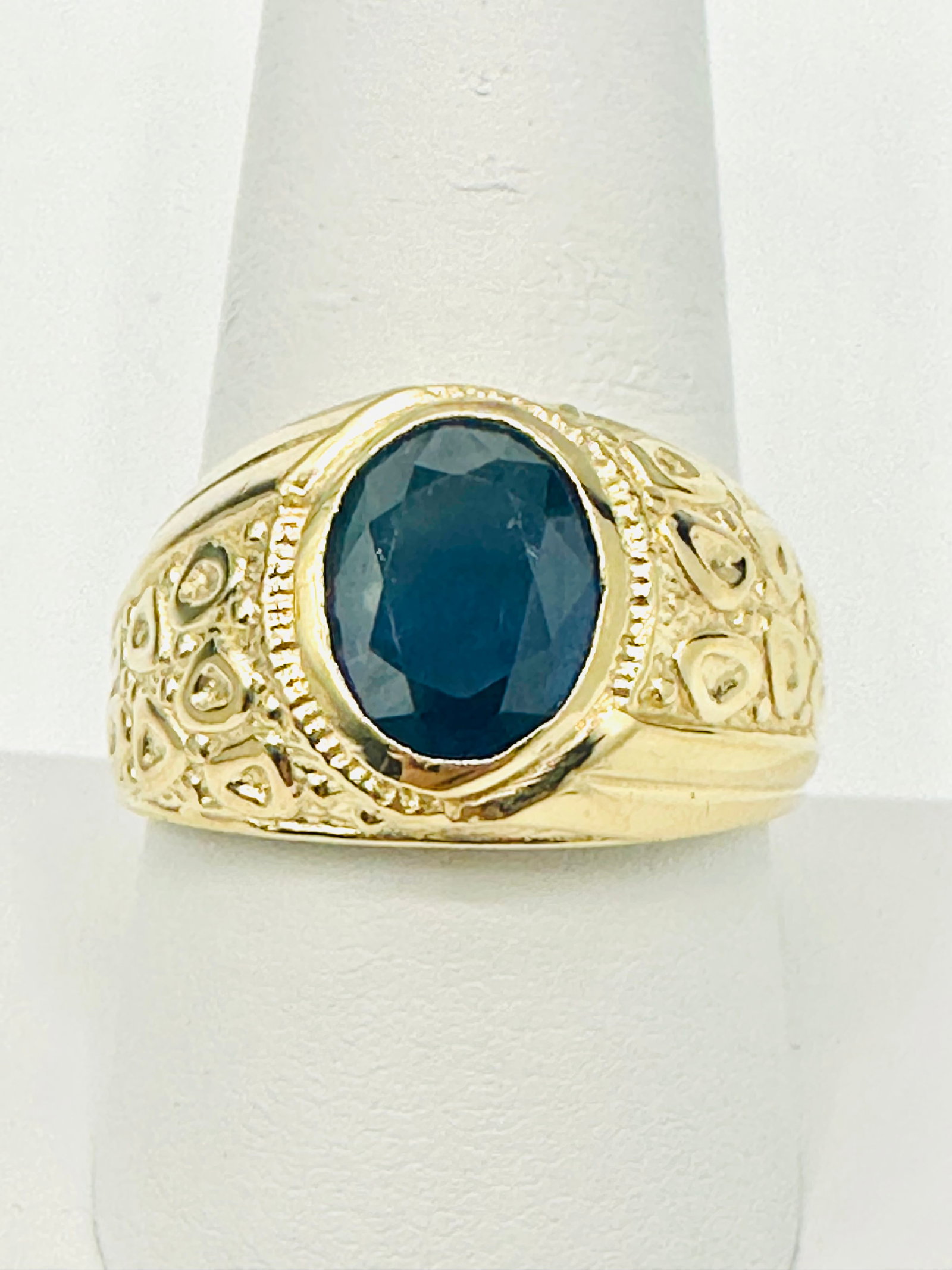 Natural Sapphire Ring,14KT Yellow Gold # 2457 (1 of 4)