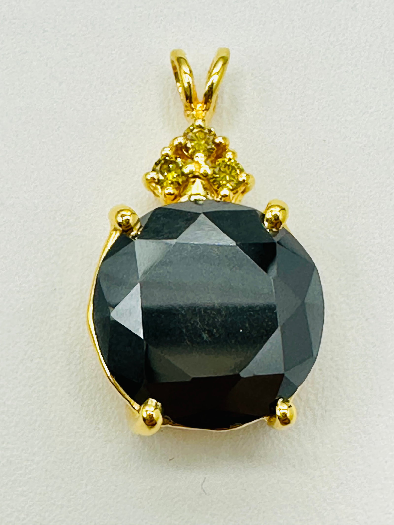 Natural Diamond Pendant, 14KT Yellow Gold # 2632 (1 of 4)