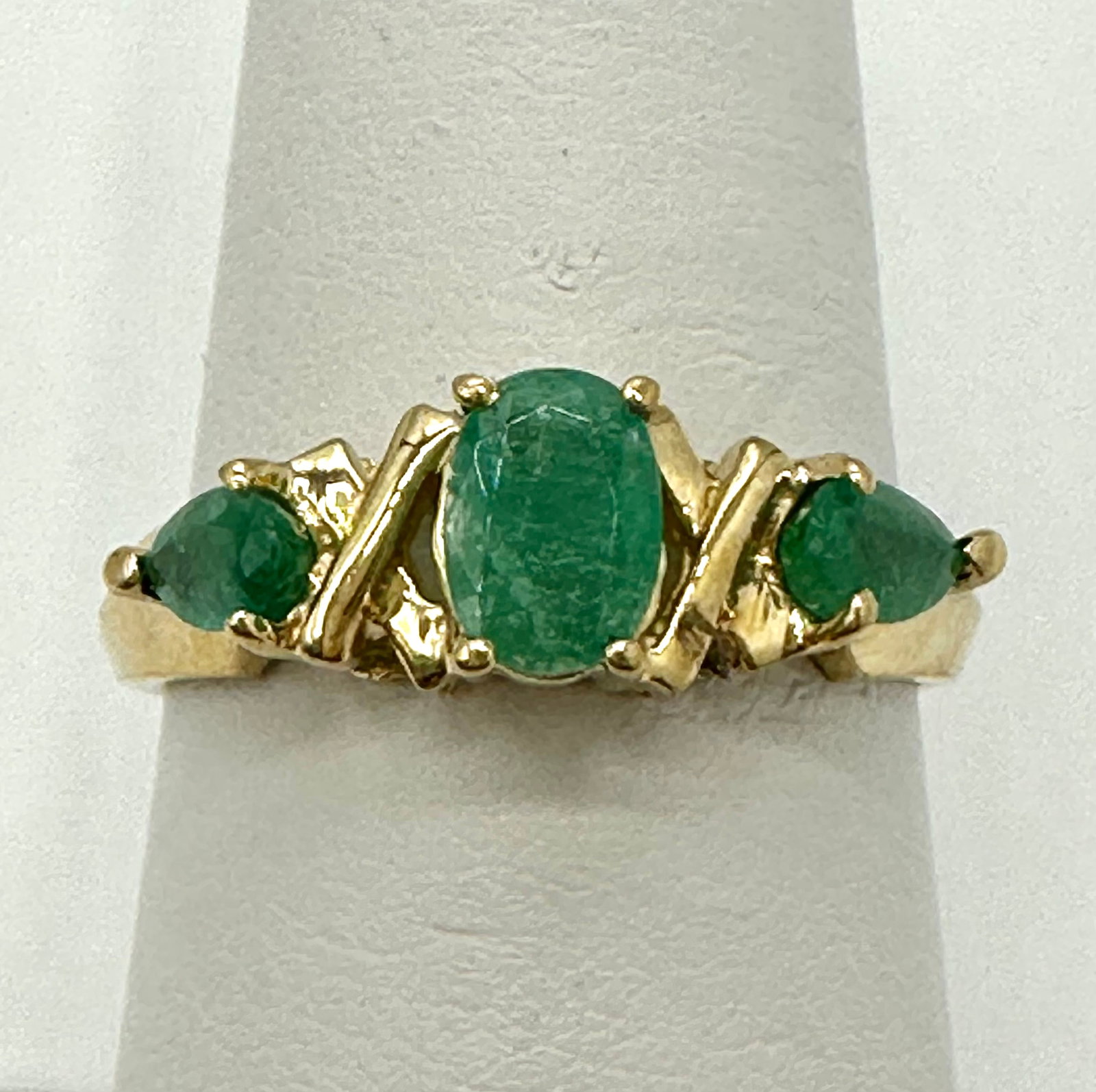 Natural Emerald Ring,10KT Yellow Gold # 2787 (1 of 4)