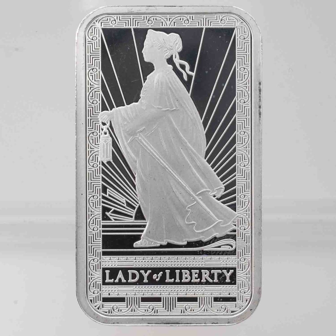 Pamp Swiss Lady Of Liberty 1oz Silver Bar: MLC01458 Provenance: Acquired from reputable coin dealers. Subject: Pamp Swiss Lady Of Liberty 1oz Silver Bar Medium: 999 Silver Year: Condition: MSBU Note: Any condition statement is given as an opin