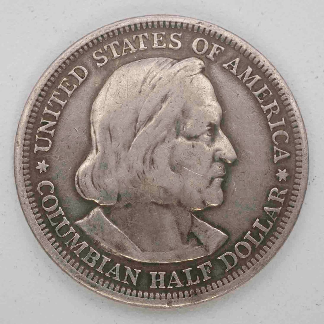 1893 Columbian Expedition Commemorative Half Dollar: MLC01369 Provenance: Acquired from reputable coin dealers. Subject: Columbian Expedition Commemorative Half Dollar Medium: 900 Silver Year: 1893 Condition: F-XF Sample photos only. Buyer will receive 